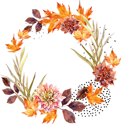 秋の花輪