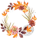 秋の花輪