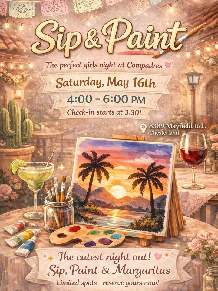 MOTHER’s DAY Paint & Sip @ Compadres Chesterland!