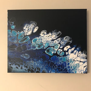 Abstract Blue and White Paintings
