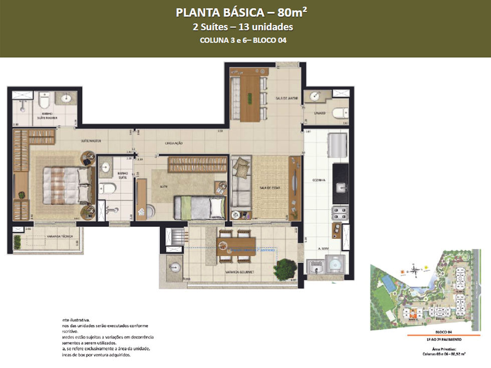 Planta Básica 80m col 3 e 6