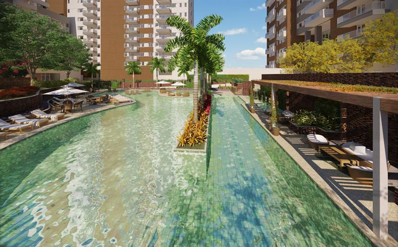 Piscina com raia