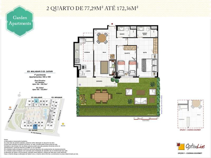 Garden 2 quartos