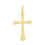 Thumbnail: 14K Gold Large Diamond Cut Religious Cross Pendant