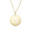 Thumbnail: 14K Yellow Gold Round Initial Pendant with Cable Necklace 18