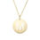 Thumbnail: 14K Yellow Gold Round Initial Pendant with Cable Necklace 18