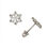 Thumbnail: 14k White Gold Flower Baby Screw Back Stud Earring