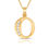 Thumbnail: 14K Yellow Gold Hollow Miami Cuban 3mm Chain 20” With CZ Letter Pendant