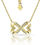 Thumbnail: 14K Yellow Gold Pendant Heart Infinity Shape With 16" Chain