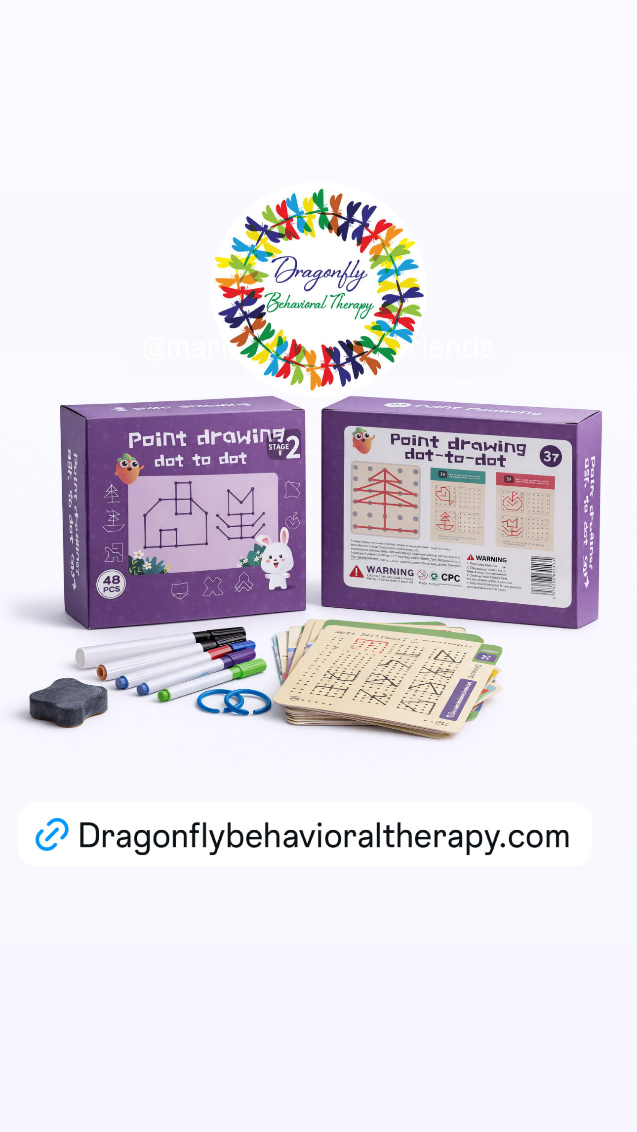 Point Drawing Dot-to-Dot – Set Reutilizable de Actividades (48 piezas)