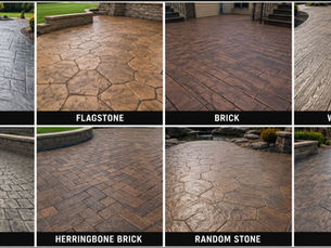 Mawcrete concrete decorative options for concrete patios and porch installations and repair