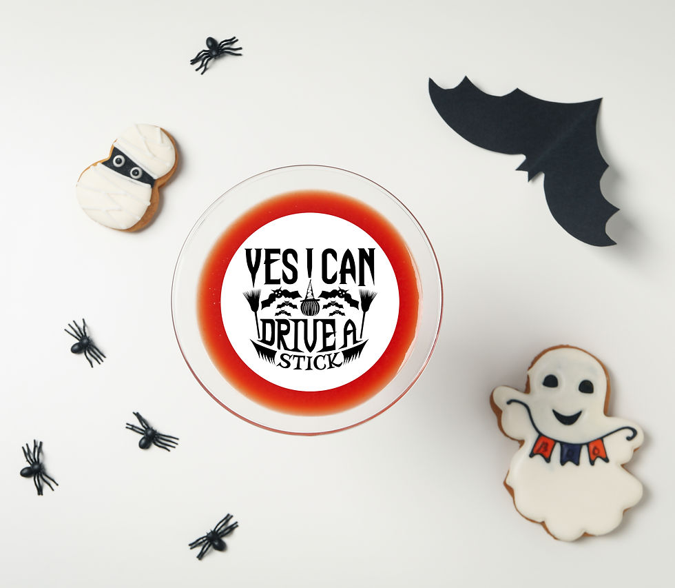 Thumbnail: Halloween Edible Drink CIRCLE Toppers Witches 2