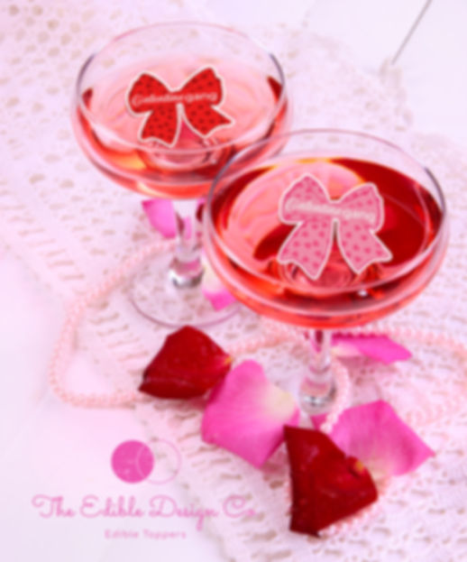 Galentine Gang Coquette Bow Drink Toppers