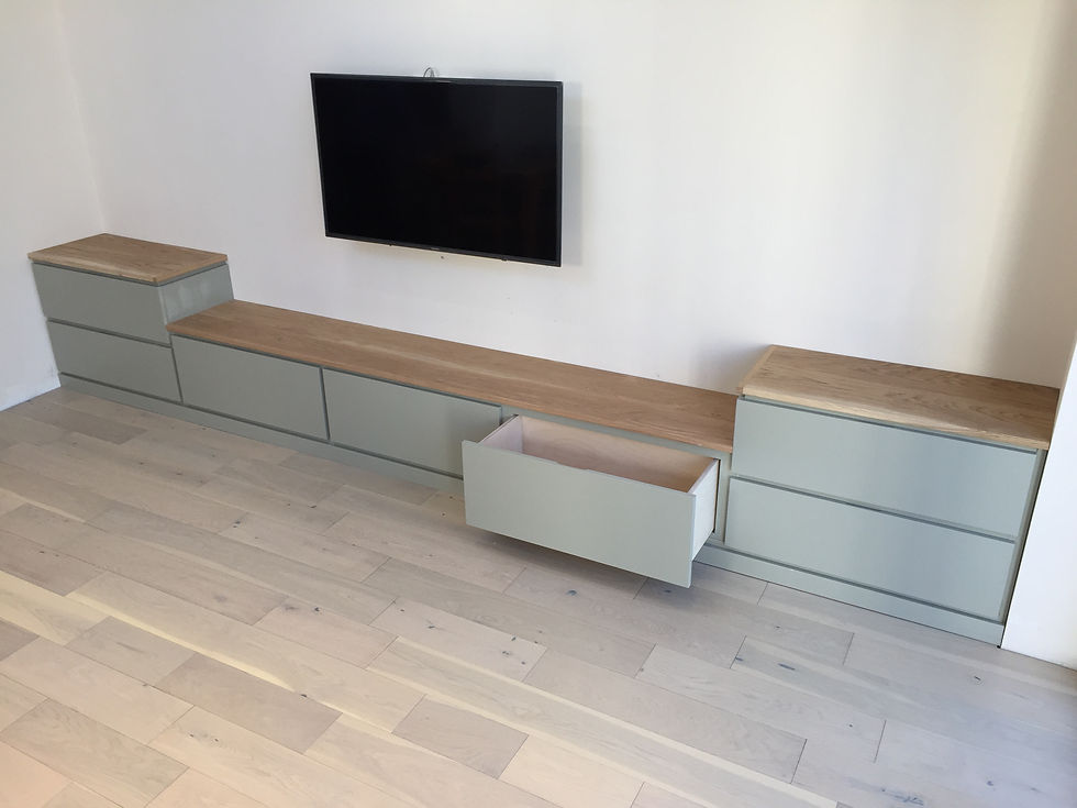 Bespoke Media unit in birch plywood