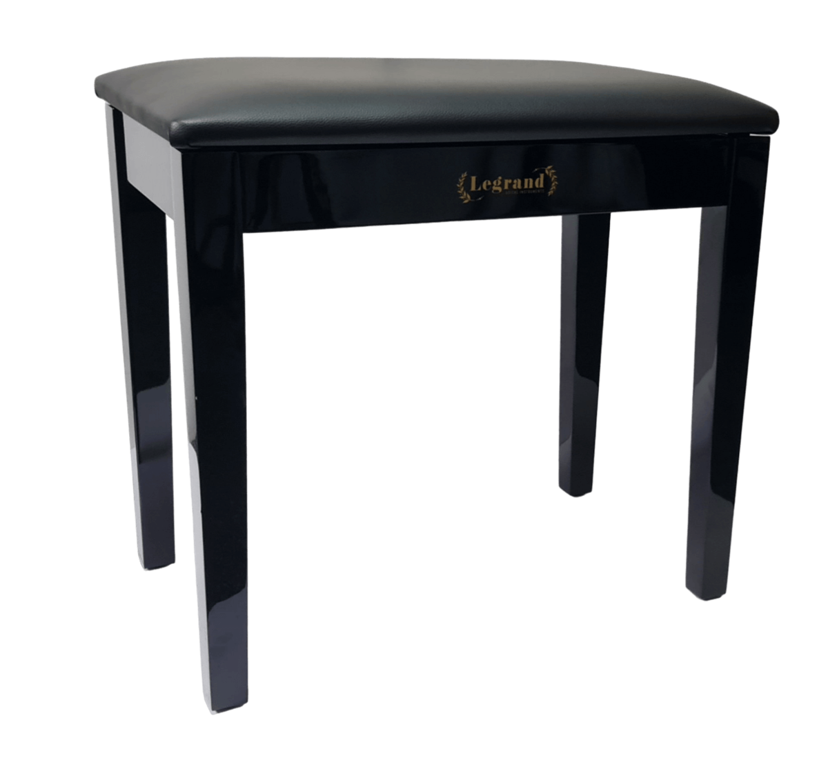 LEGRAND בצבע שחור מבית PB-8 כסא פסנתר קלאסי עם תא איחסון