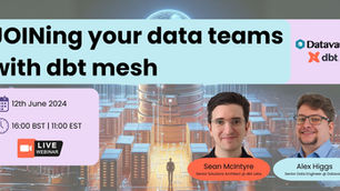 JOINing your data teams with dbt mesh webinar cover image