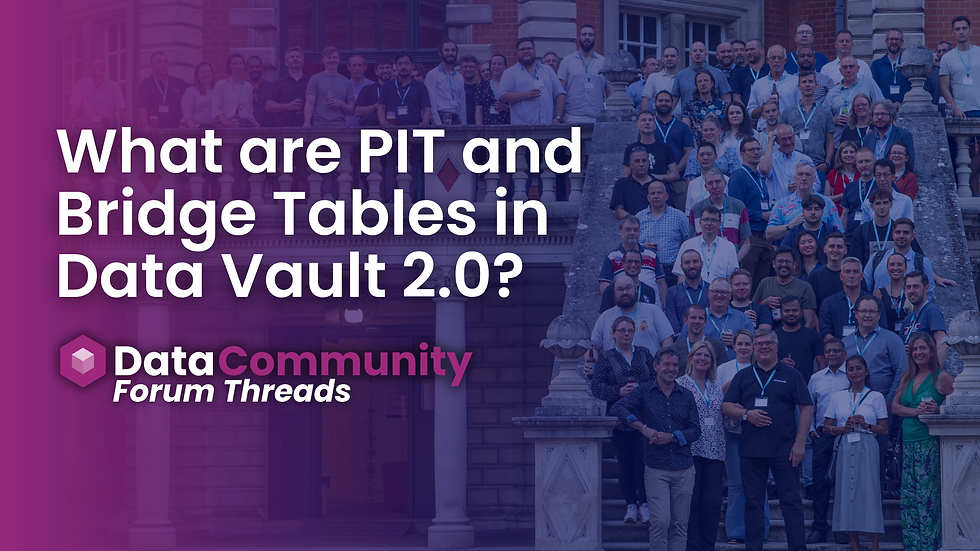 Understanding PIT and Bridge Tables in Data Vault 2.0