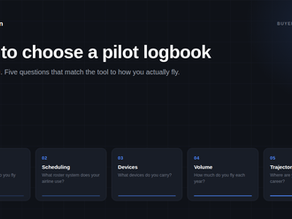 How to choose a pilot logbook in 2026: a buyer's framework