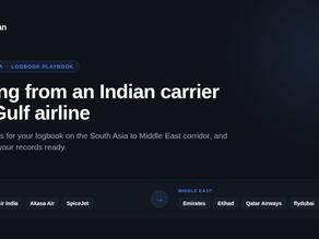 Moving from an Indian carrier to a Gulf airline: the complete logbook playbook