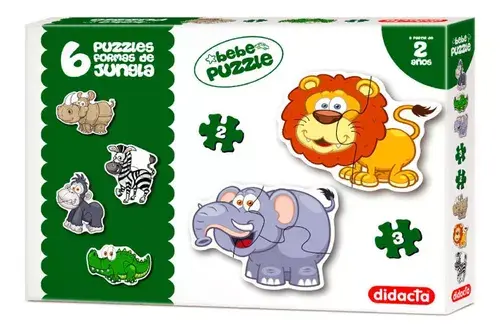 Bebe Puzzles Formas Jungla X6