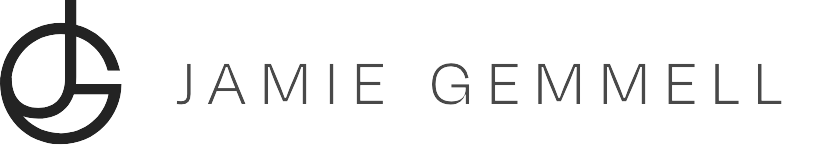 Jamie Gemmell logo with JG monogram