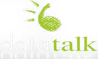 Data Talk logo with green speech bubble icon
