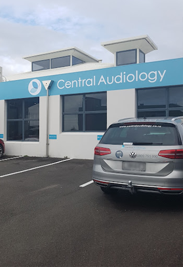 Central audiology outside blurred number plate.png