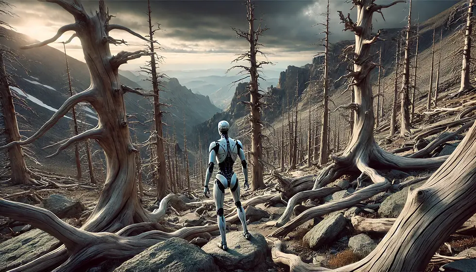 DALL·E 2024-12-05 16.39.02 - An intense outdoor landscape image of a craggy forest of dead