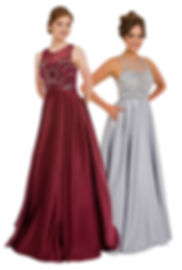 Satin Ball Gown With Pockets Silver Burgundy Boutique