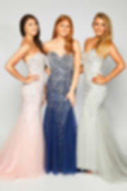 Strapless Bling Beaded Fishtail Dress Pink Prom Navy Silver