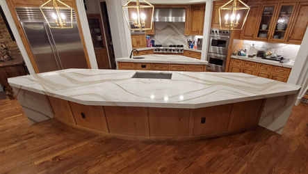 Cambria Quartz countertop installation in Westlake TX by JG Natural Stone LLC.