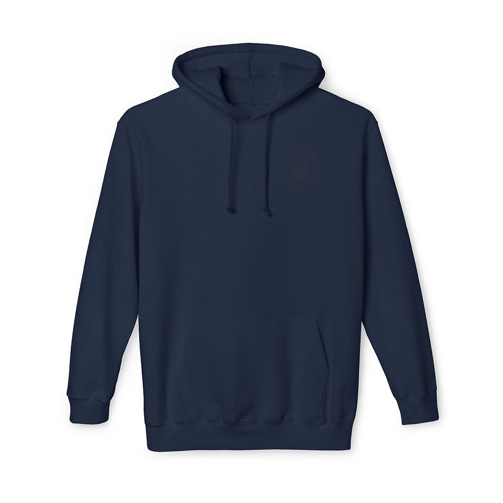 Thumbnail: Navy Hooded Sweatshirt - Made in USA