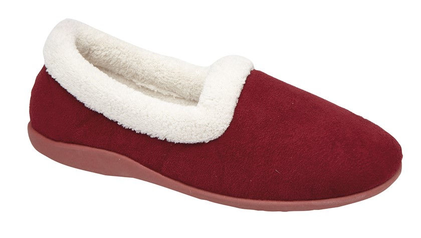 SLEEPERS Collared Full Slipper Wine