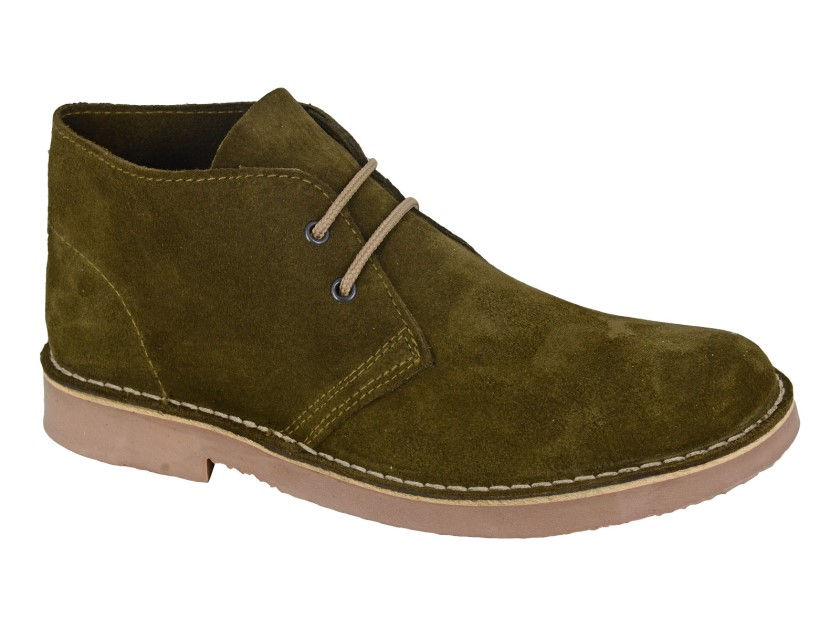 ROAMERS Round Toe Desert Boot Khaki