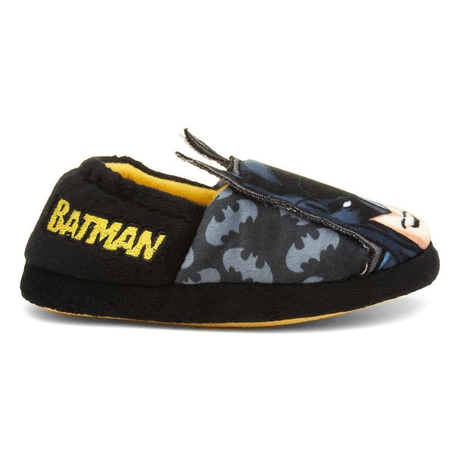 Infant Boys Batman Ovis 3D Slip On Slippers In Black