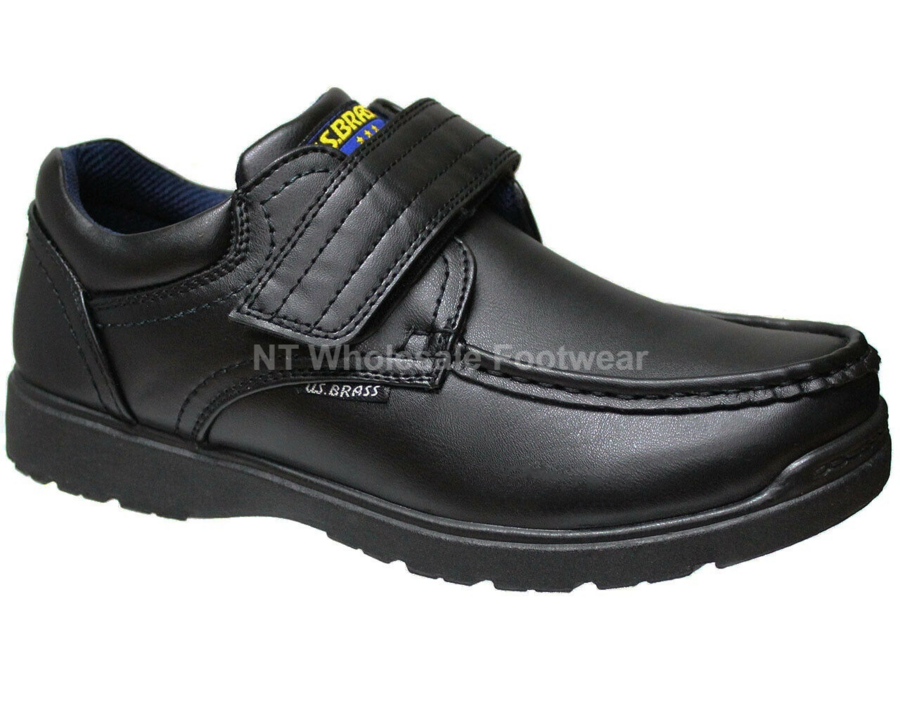US Brass Ted Infants Boys Velcro School Shoes US278-I