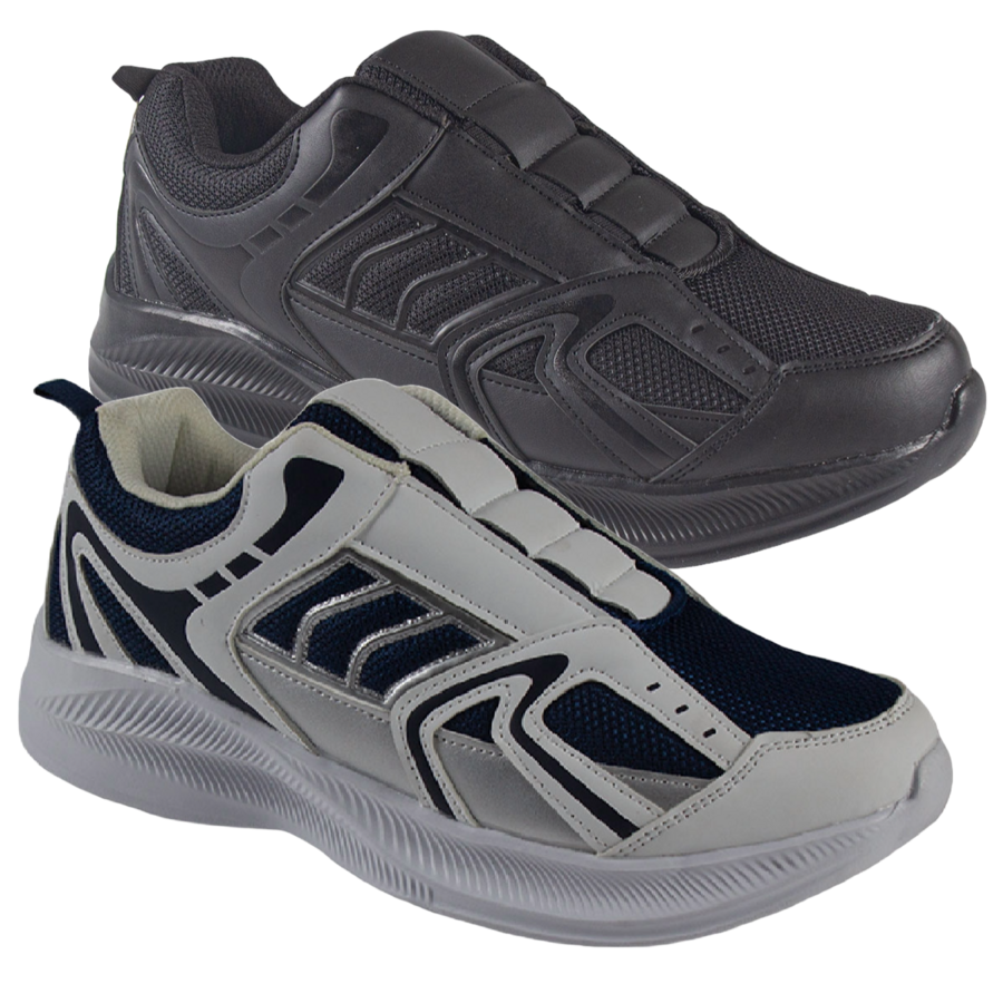 Mens Lightweight Rivers "Duster" Elasticated Slip On Trainers 120547