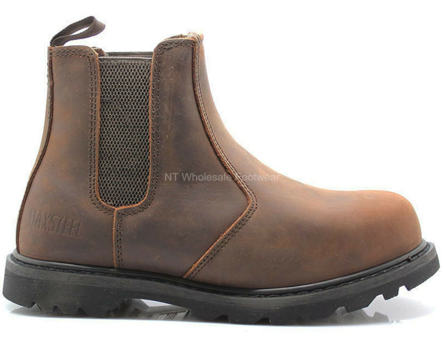 Maxsteel Goodyear Welted Slip On Chelsea Dealer Steel Toecap In Crazy MS22C