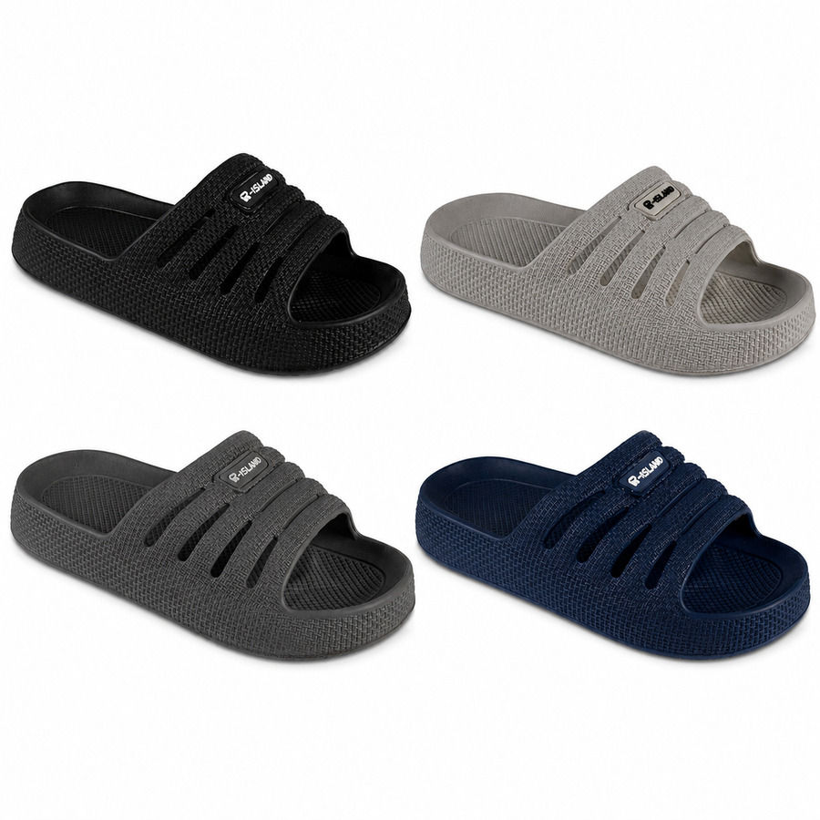 Mens Cushioned Padded Pool Sliders X24039