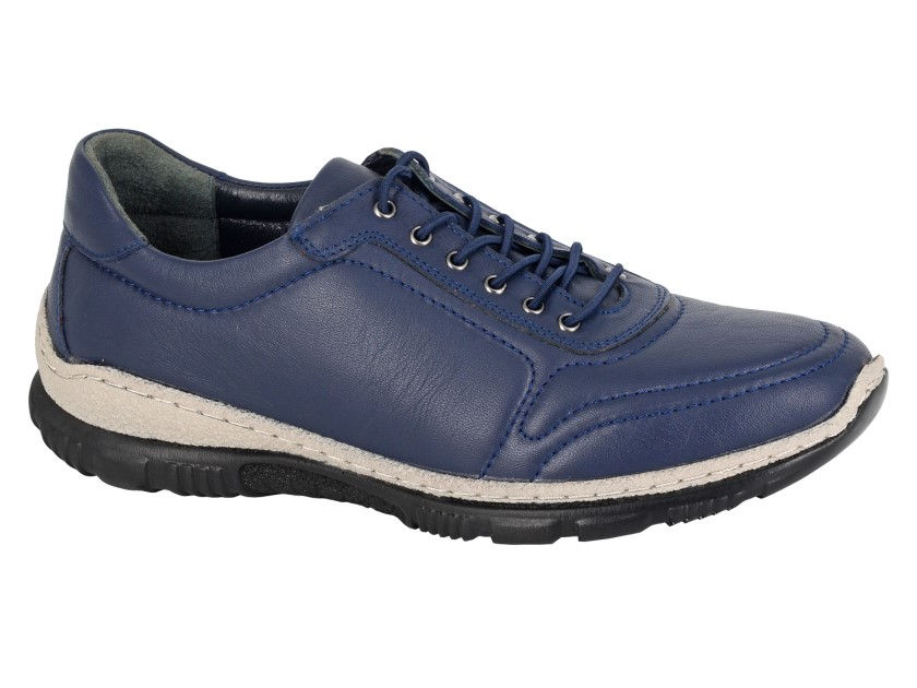MOD COMFYS Lace Up Flexi Comfort Shoe Navy