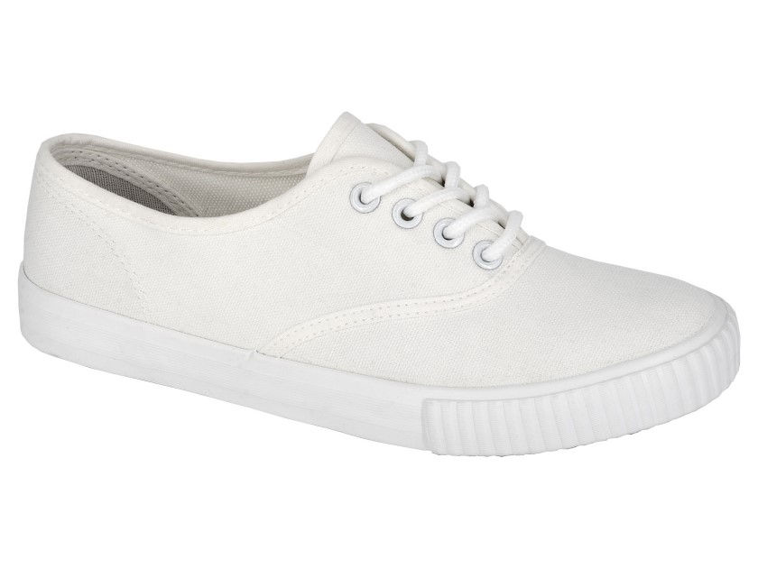 DEK Senior Lace Up Plimsoll White