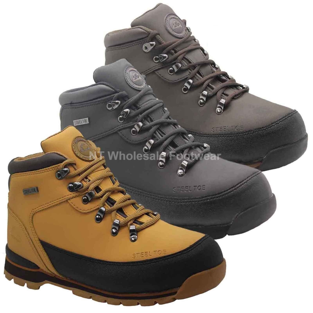 Groundwork GR77 Leather Safety Steel Toecap Work Boots SB SRA