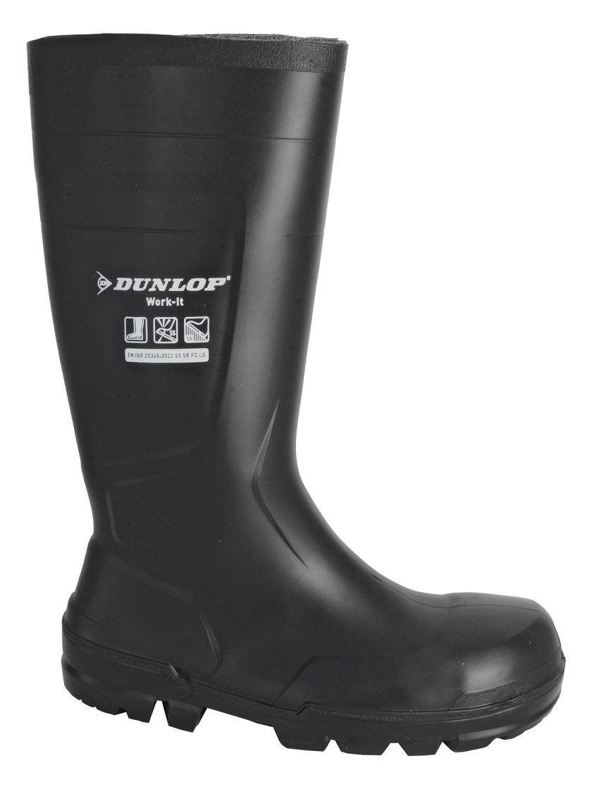 DUNLOP 'WORK-IT S5' Full Safety Wellington Black