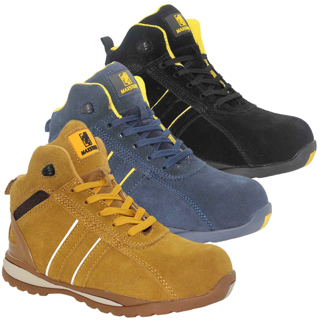 Maxsteel Hi Top Safety Trainers Boots With Steel Toecap MS1800