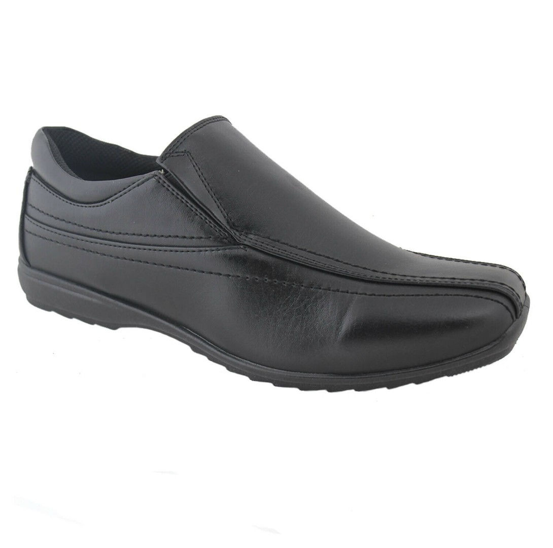 Mens US Brass Stud 2 Slip On Tramline Stitch Loafer Shoes US079M