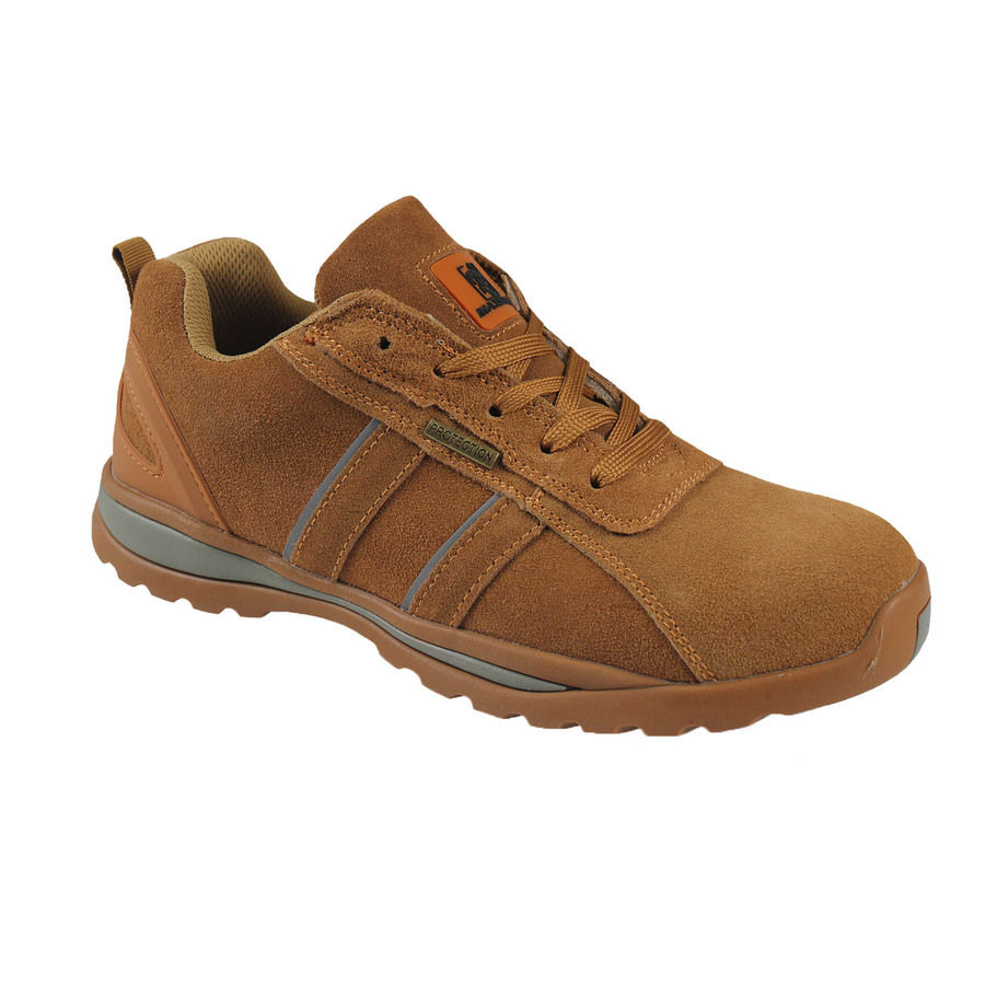Maxsteel SB Safety Trainers With Steel Toecap In Sand Suede MS6306
