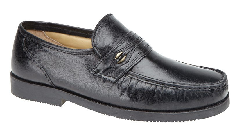 SCIMITAR Saddle Trim Moccasin Type Casual Black