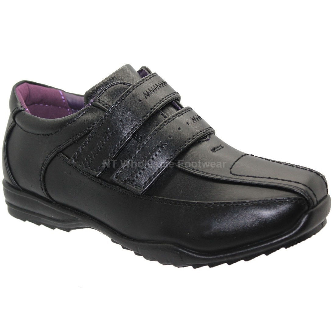 US Brass Bowie Infants Boys Double Velcro School Shoes US853-I