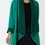 Thumbnail: Luxury Christmas Green Suede Waterfall Jacket