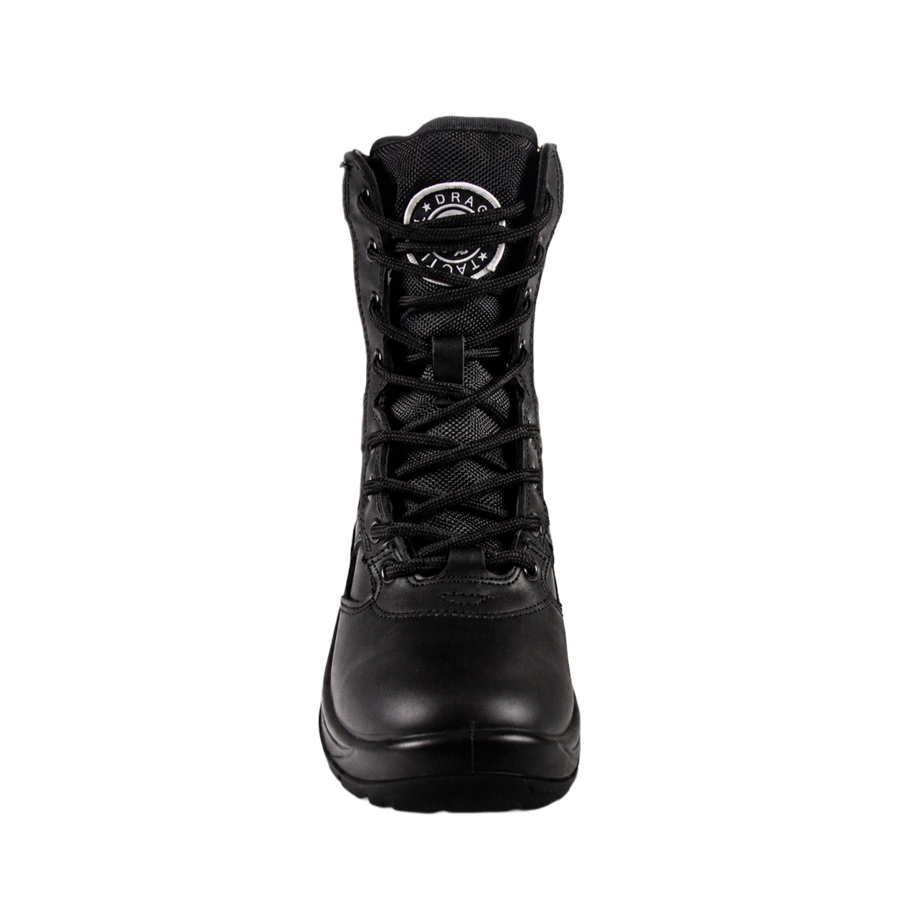 Thumbnail: Mens Leather Hi Leg Lace Up Combat Boot In Black Style 4